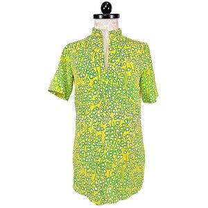 Vintage Lilly Pulitzer THE LILLY Floral Snowdrop Tunic Top Blouse